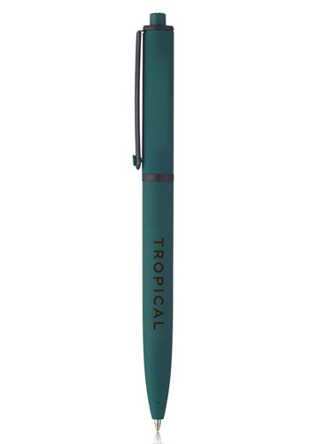 Solid Rubber Coated Plastic Ballpoint Pens