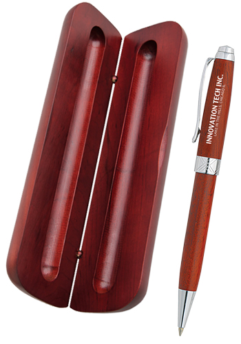 Terrific Timber-3 Ballpoint Pen in Wooden Box