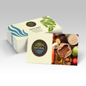 Natural Round-Corner Announcement Cards