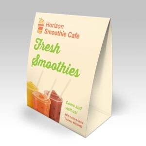 100lb Gloss Cover Table Tents (Aqueous)
